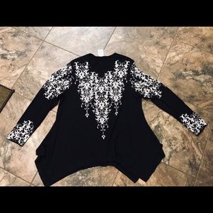 Vocal Black Blingy Top 1x-3x